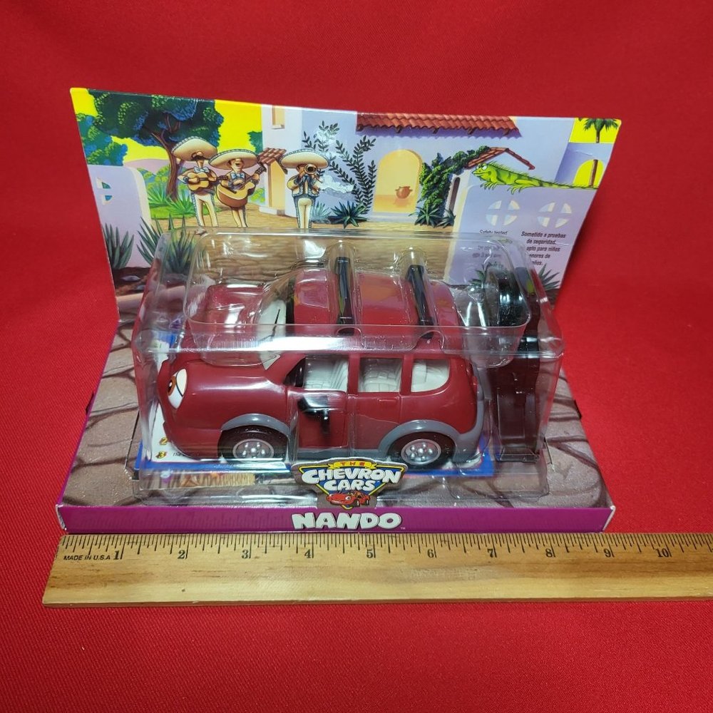 Vintage Chevron Cars Red Nando Collectible Toy Car 1999 - Picture 10 of 13